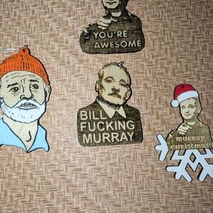 Bill Murray Themed Wooden car Ornaments